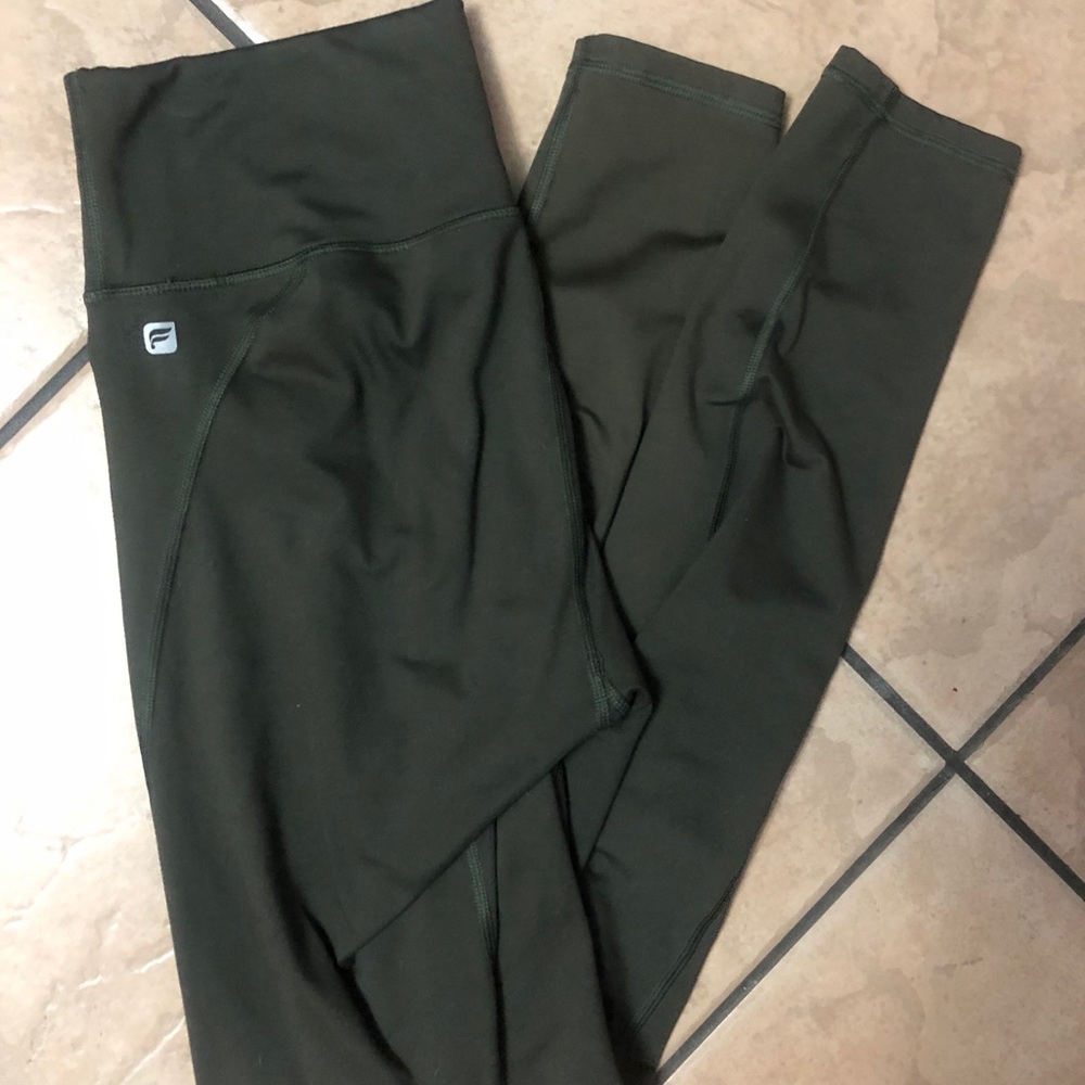 Army Green Fabletics Powerhold Legging